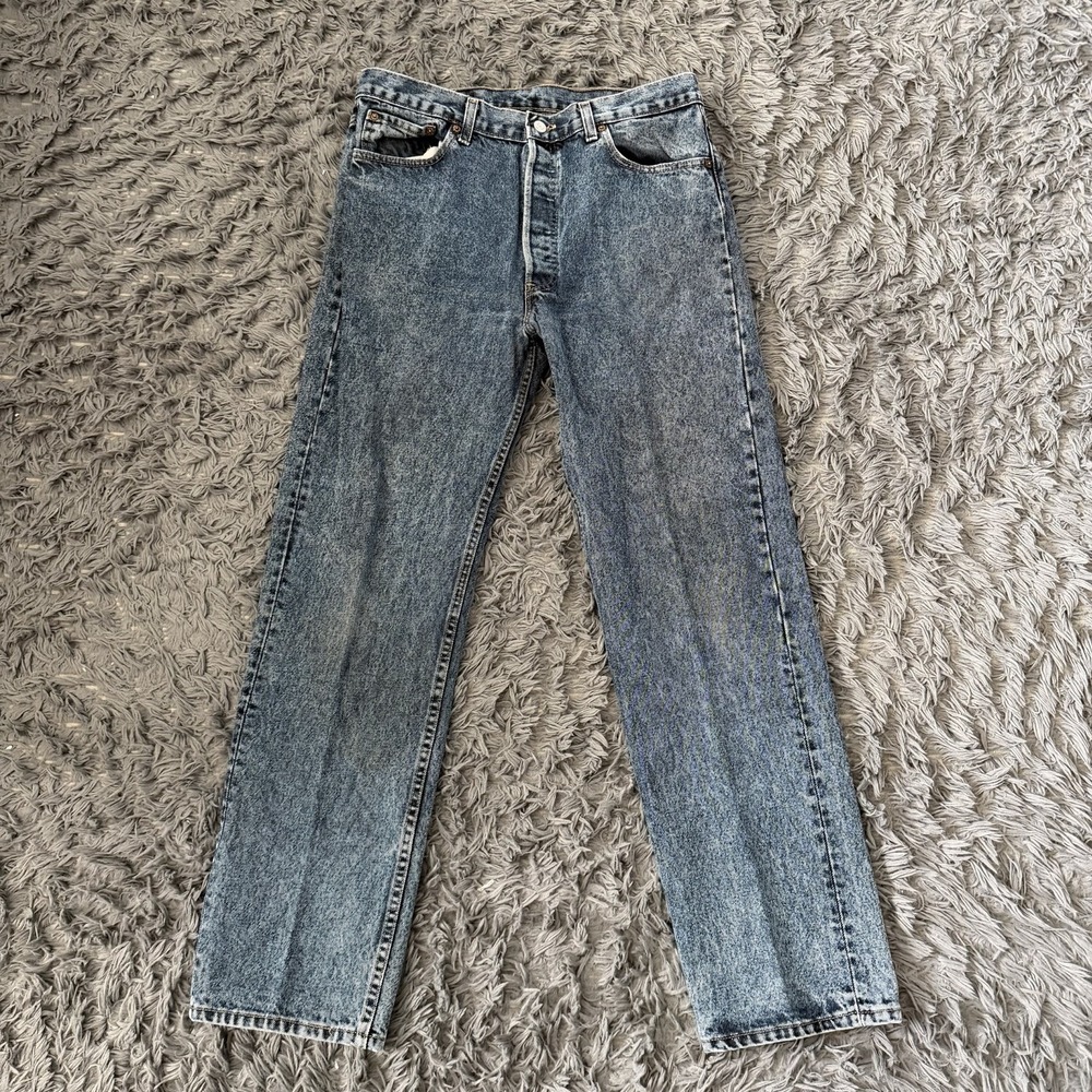 Vintage Levi 501 Button Fly Jeans Made In USA Men's Size 34x32 Actual